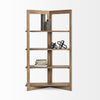 Turnbull I 42L x 16W x 72H Light Brown Wood Four Shelf Shelving Unit