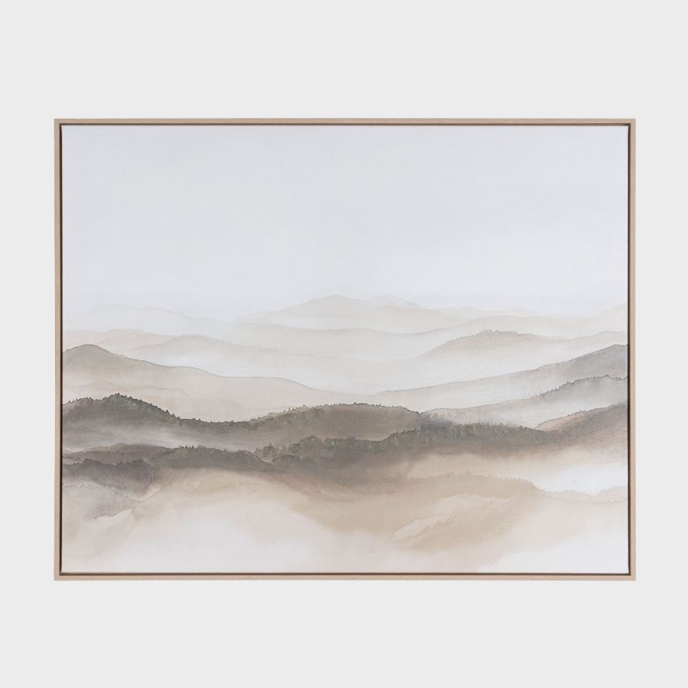 Misty Mountains, Hand Painted Canvas