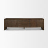 Dark Brown Oak Wood Media Console
