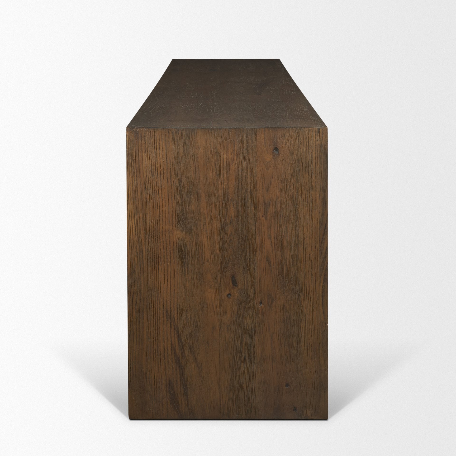 Belford 94" Dark Brown Oak Wood Media Console-thumbmail-2
