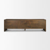 Wood Media Console with 3 openings for  cables at the back