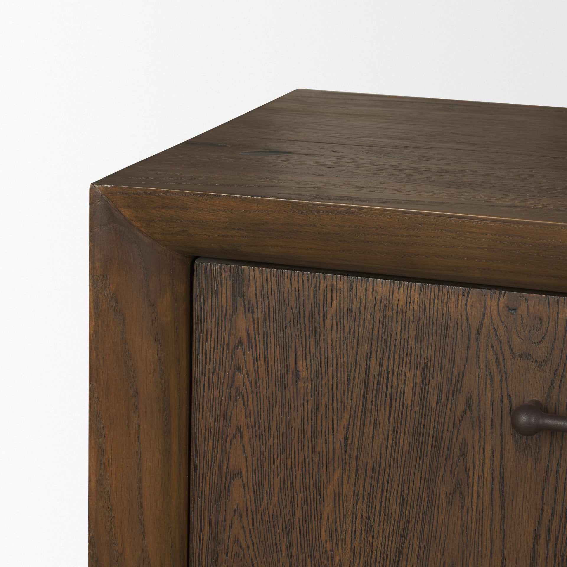Belford 94" Dark Brown Oak Wood Media Console-thumbmail-5