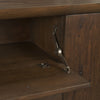 pull-down cabinet front for cable access