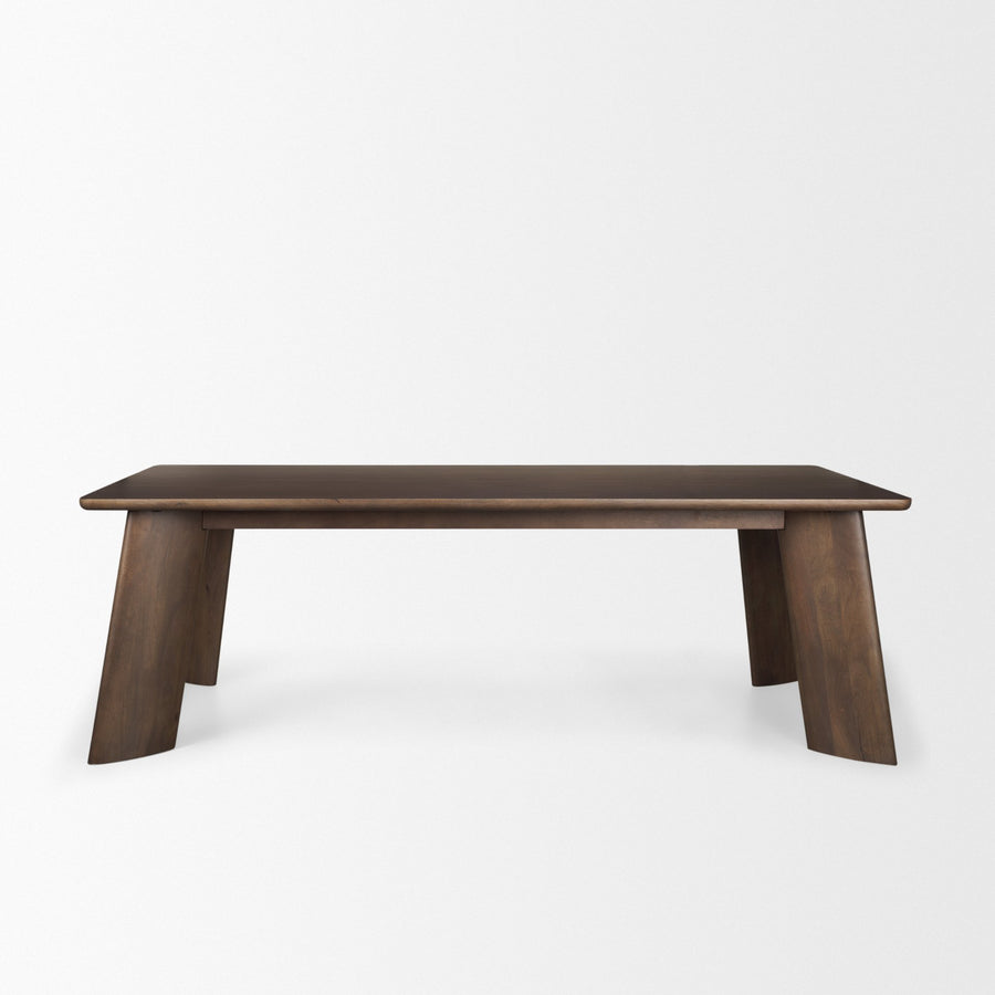 Jonan Brown Solid Mango Wood Rectangular Dining Table
