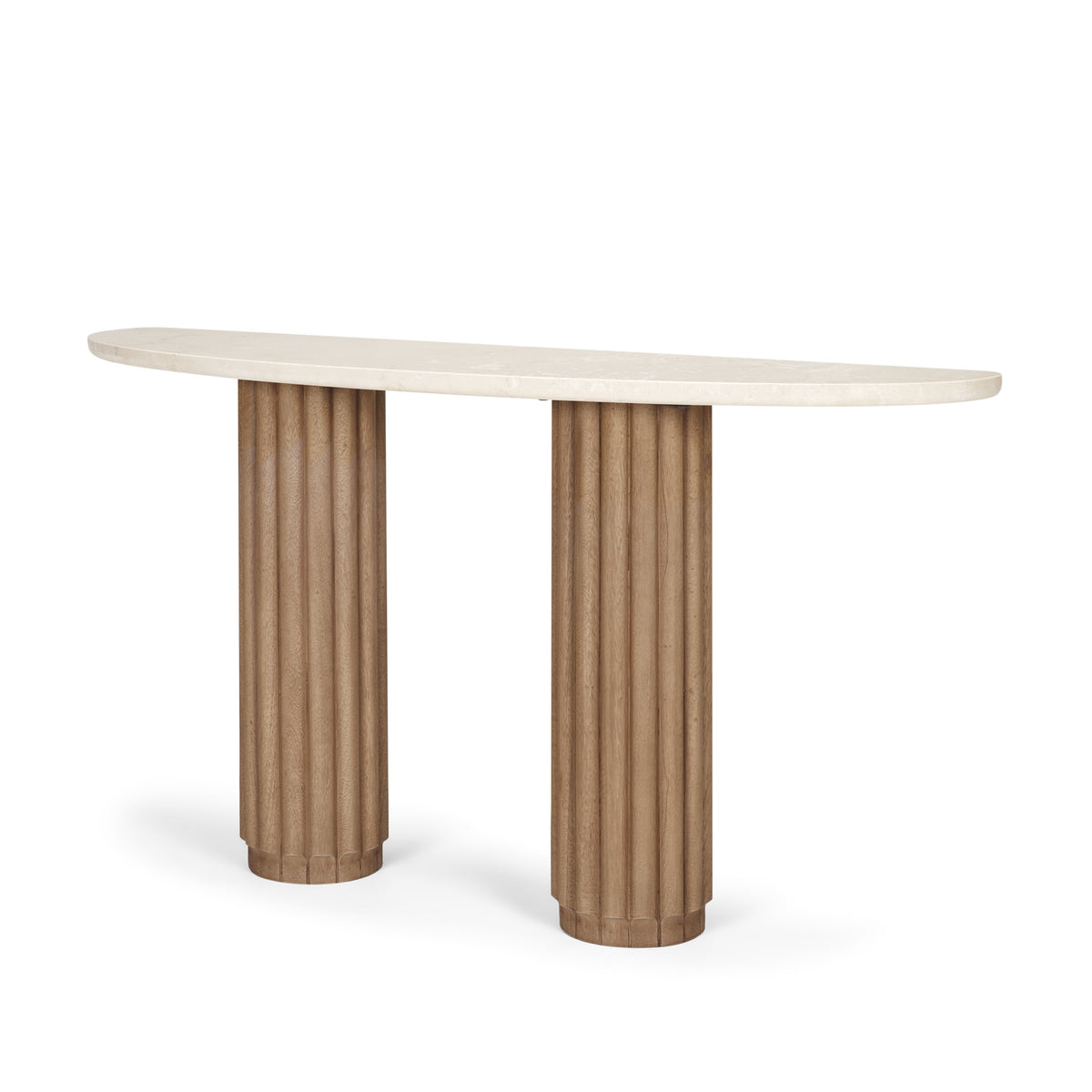 Marbrello Botticino Marble Top Console-thumbmail-1