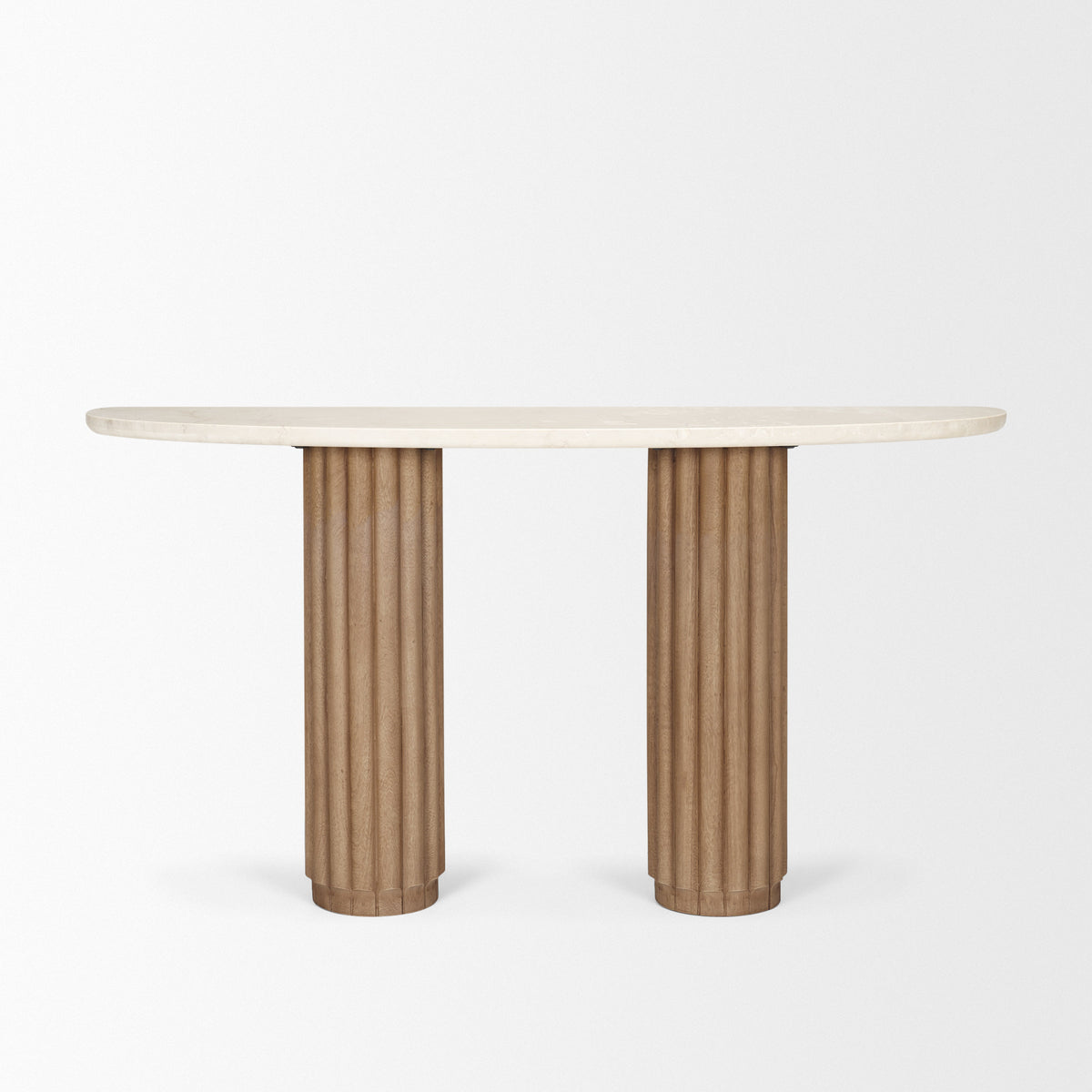 Marbrello Botticino Marble Top Console-thumbmail-2