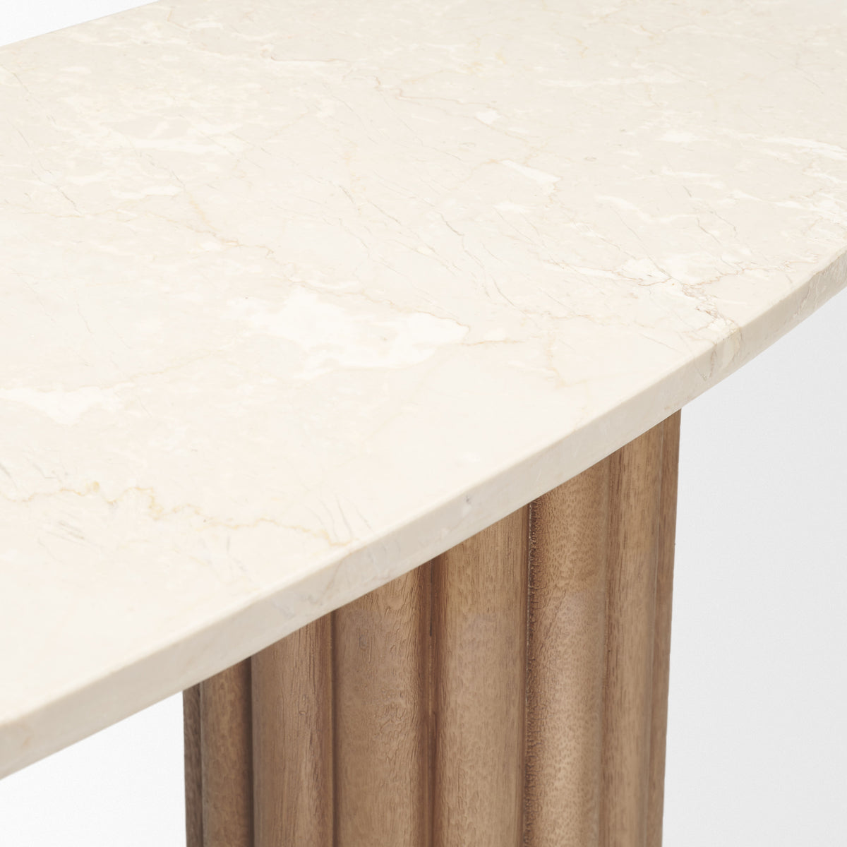 Marbrello Botticino Marble Top Console-thumbmail-3
