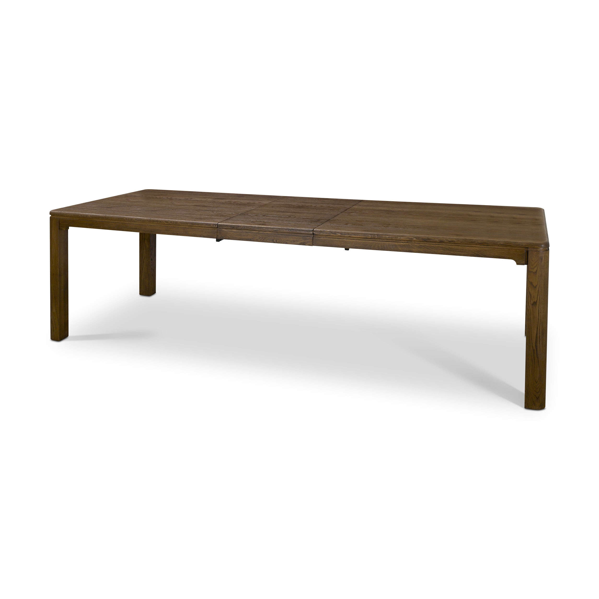 Kendrix 84" Dark Brown Oak Wood Extendable Rectangular Dining Table-thumbmail-1