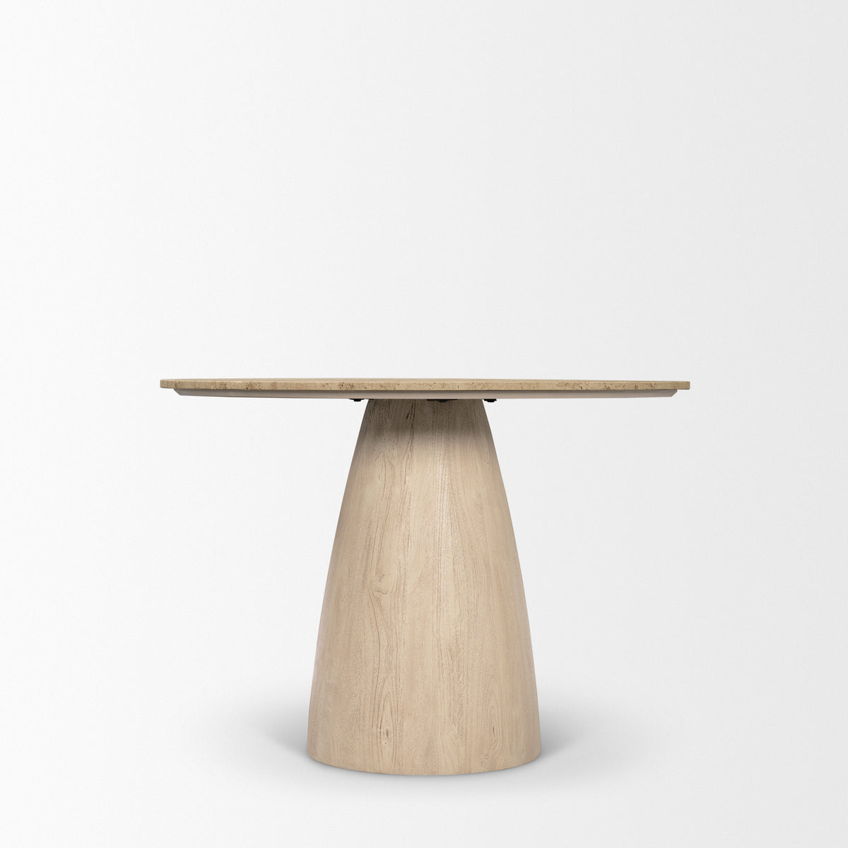 Allyson 42" Round Pedestal Dining Table | Light Brown Wood | Seats 4-thumbmail-3