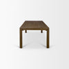 Kendrix 84" Dark Brown Oak Wood Extendable Rectangular Dining Table