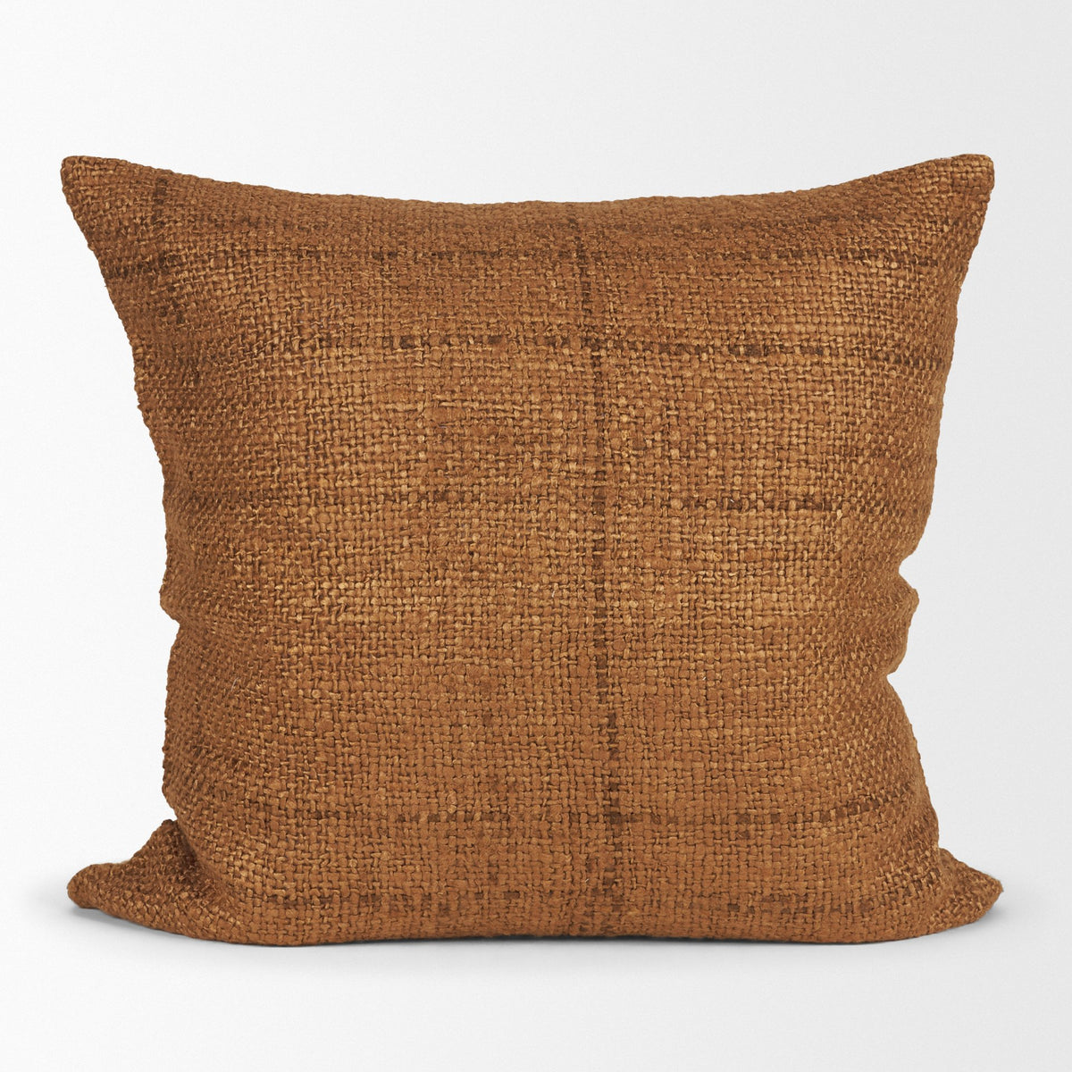 Lowen 22x22 Square Copper Rust Woven Decorative Pillow-thumbmail-1