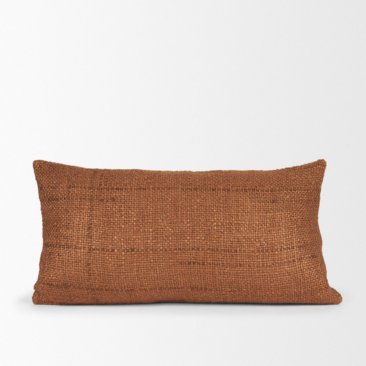 Lowen 14x26 Lumbar Copper Rust Woven Decorative Pillow-thumbmail-1