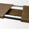 Kendrix 84" Dark Brown Oak Wood Extendable Rectangular Dining Table