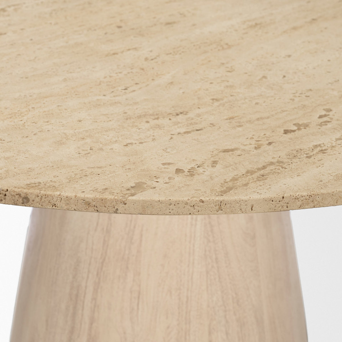 Allyson 42" Round Pedestal Dining Table | Light Brown Wood | Seats 4-thumbmail-5