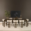 Kendrix 84" Dark Brown Oak Wood Extendable Rectangular Dining Table