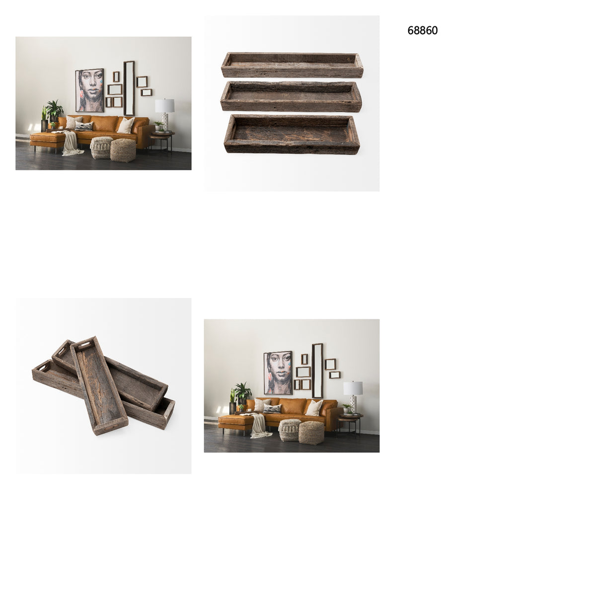 Vernon (Small) 24L x 7W Brown Reclaimed Wood Tray-thumbmail-5