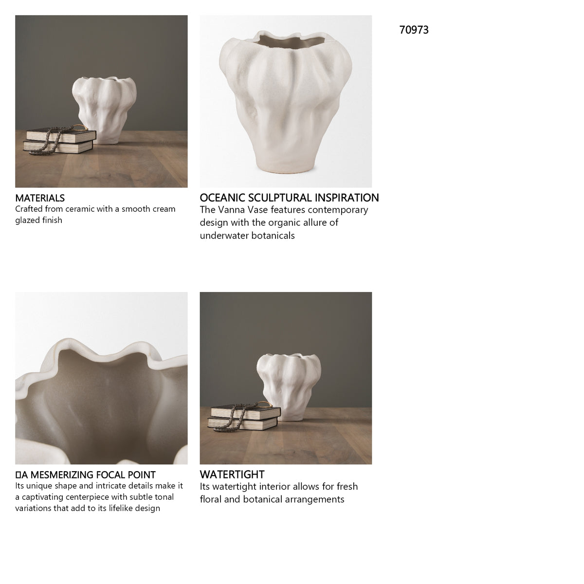 Vanna Sculptural Cream Glazed Ceramic Vase-thumbmail-4
