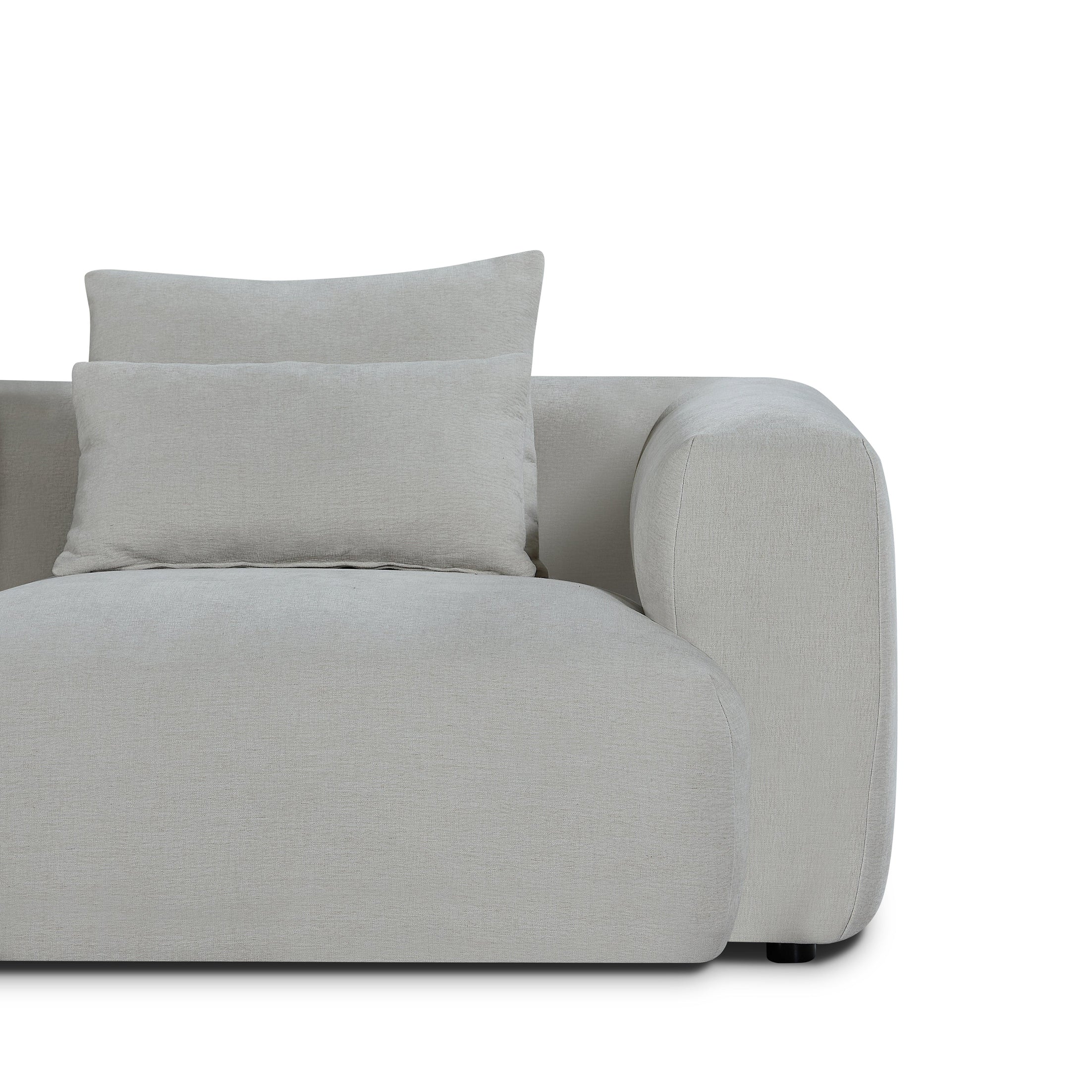 Nella Modern Sectional Sofa with Left Chaise - Pearl