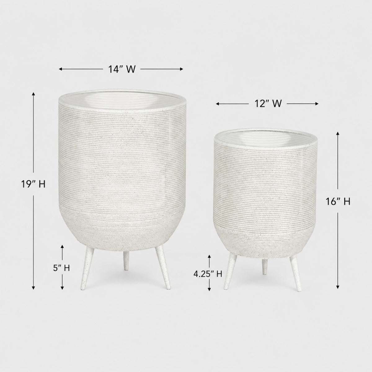 Bramble Metal Floor Planters, S2