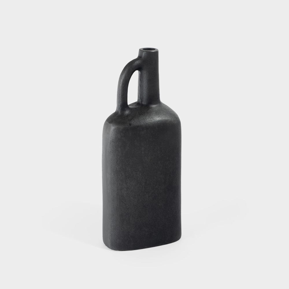 Miller Metal Vase, Small Grey-thumbmail-1