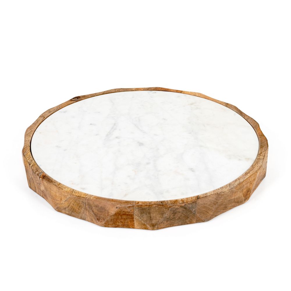 Chloe Marble and Wood Serving Board