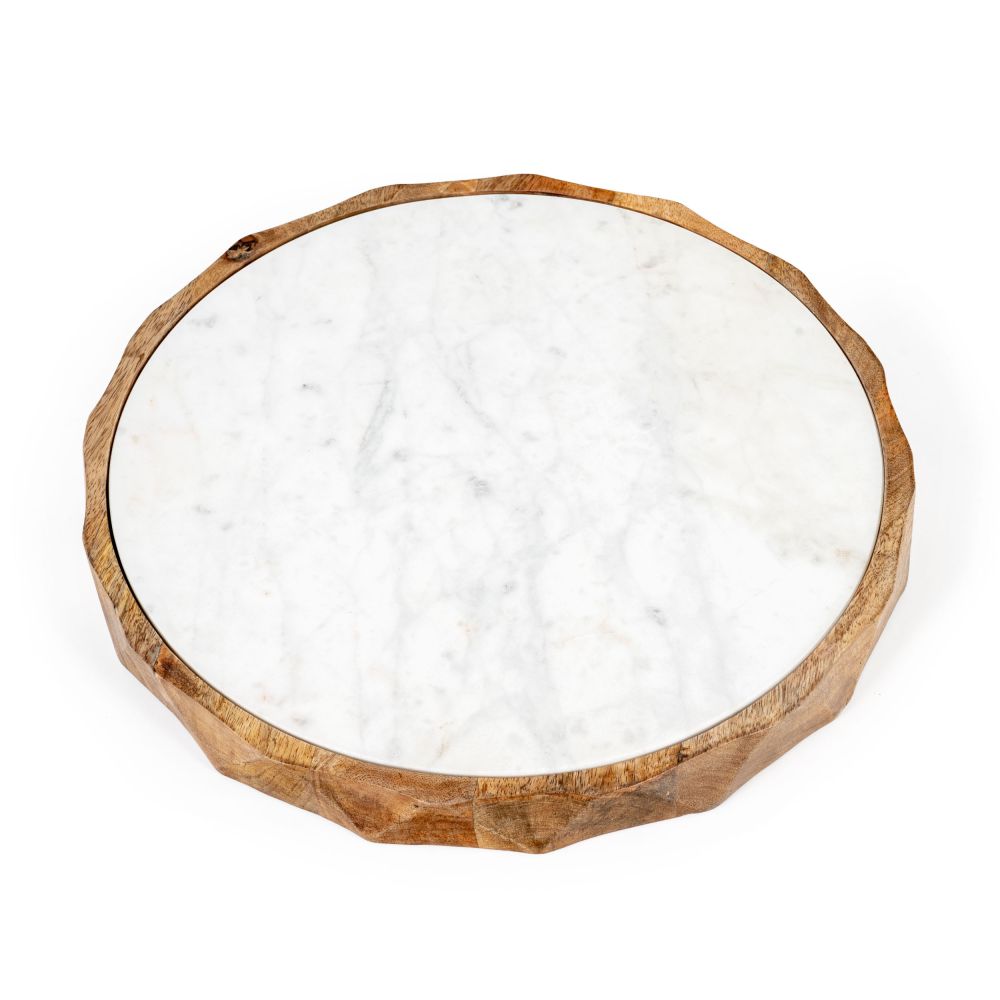 Chloe Marble and Wood Serving Board