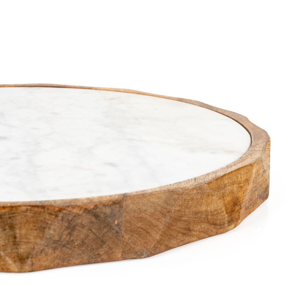 Chloe Marble and Wood Serving Board