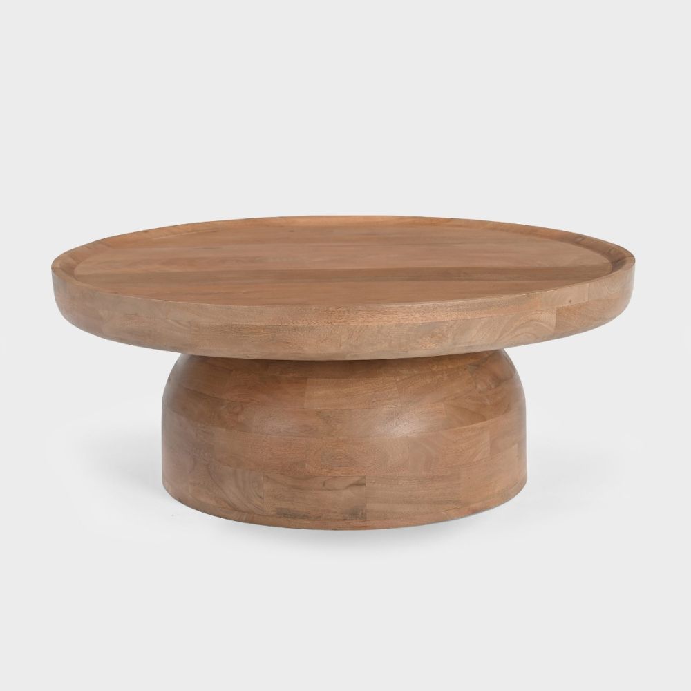 Kova Round Coffee Table, Light Walnut-thumbmail-1