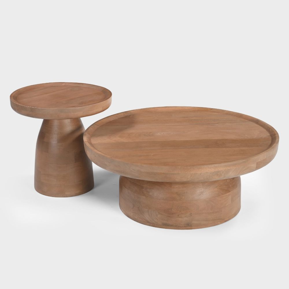 Kova Round Coffee Table, Light Walnut-thumbmail-3