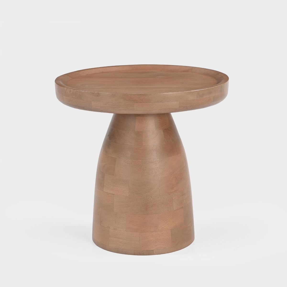 Kova Round Side Table, Light Walnut-thumbmail-1