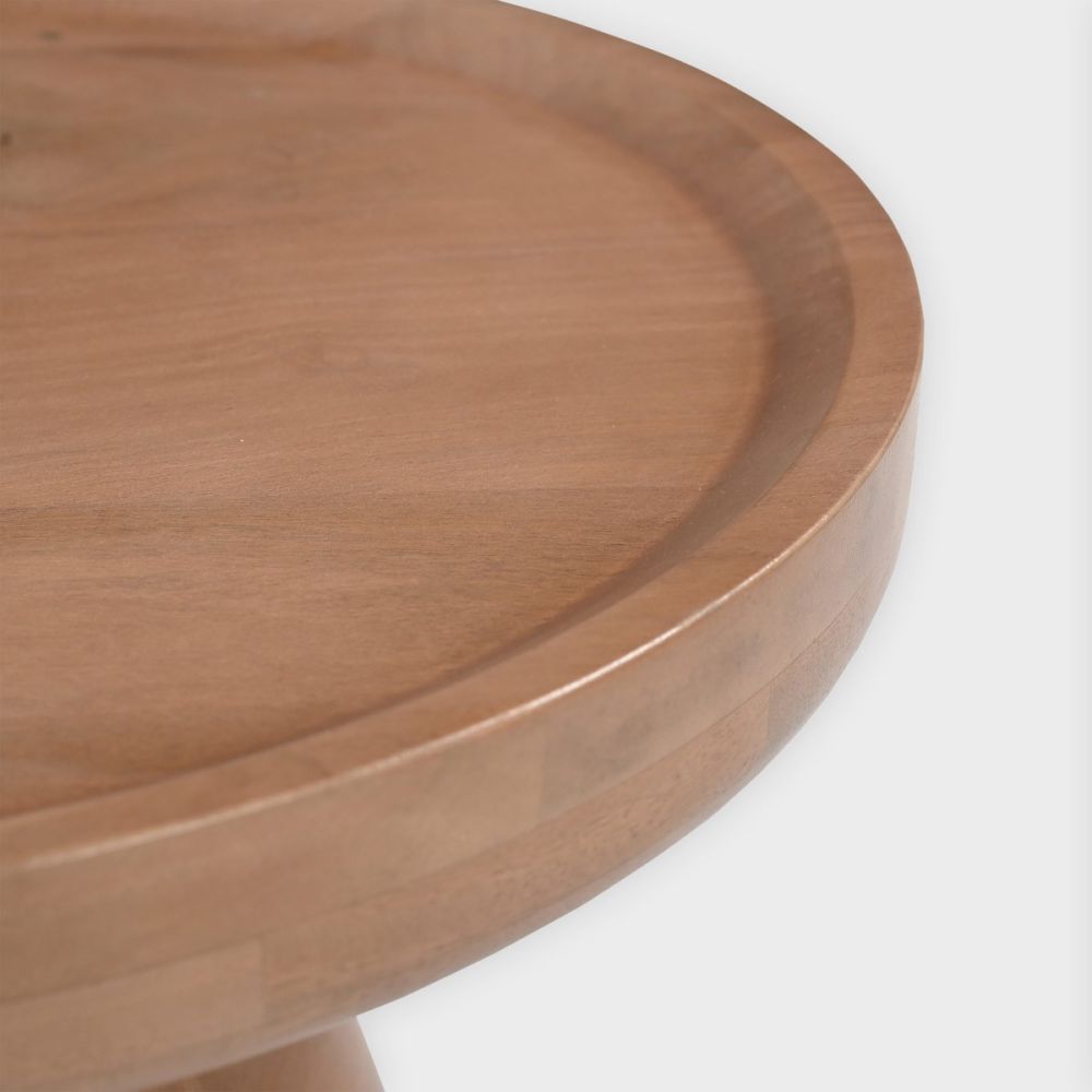 Kova Round Side Table, Light Walnut-thumbmail-5