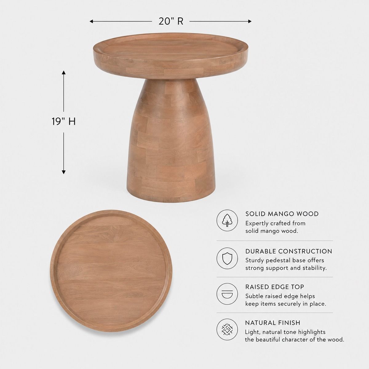 Kova Round Side Table, Light Walnut-thumbmail-3