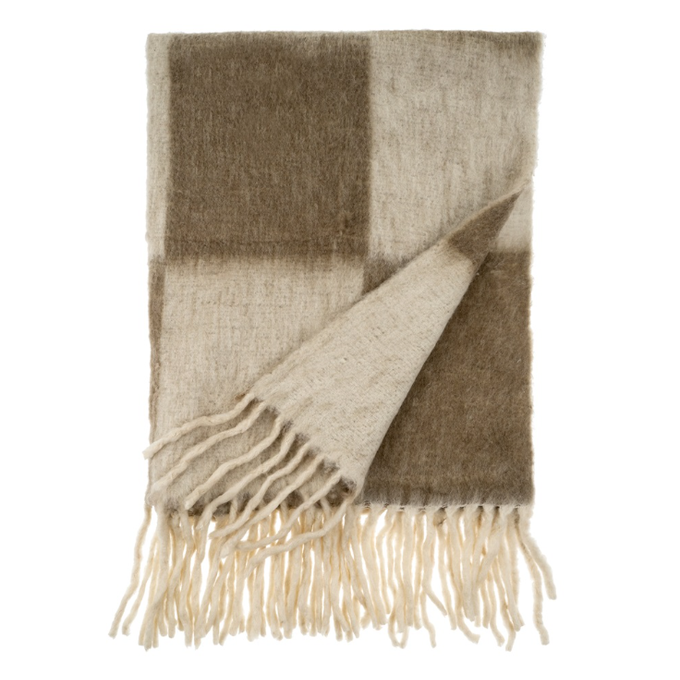 Checkerboard Throw - Taupe