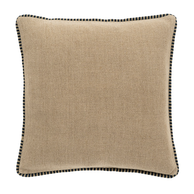 Honfleur Linen Pillow, Indigo (With Filler)
