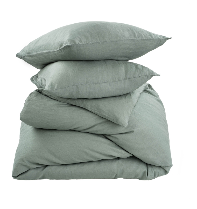 Reverie Linen Queen Duvet Set - Mist