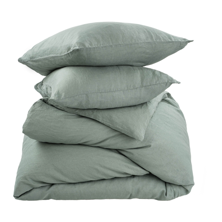 Reverie Linen Queen Duvet Set - Mist