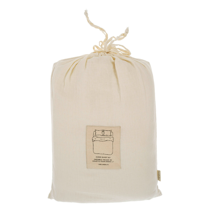 Reverie Linen Queen Duvet Set - Ivory