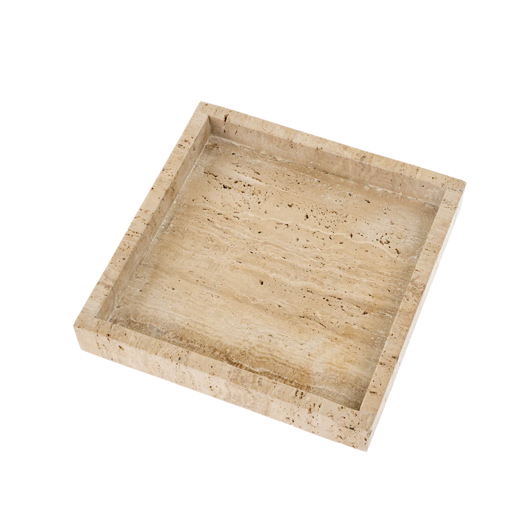 Square Travertine Tray