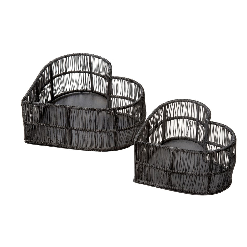 Iron Heart Planters - Set of 2