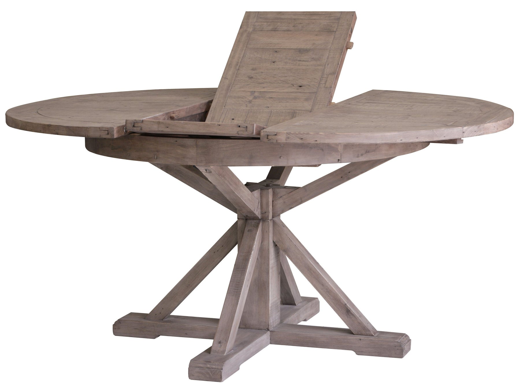 Irish Coast Round 47/63" Extension Dining Table - Rustic Sundried