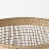 Bowie Medium Brown Seagrass Round Basket W/ Handles