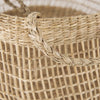 Nova Light Brown Seagrass Woven Round Basket W/ Long Handle