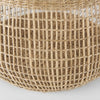 Nova Light Brown Seagrass Woven Round Basket W/ Long Handle