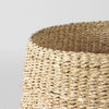 Sivannah Light Brown and Medium Brown Striped Seagrass Round Basket