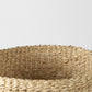 Sivannah Light Brown and Medium Brown Striped Seagrass Round Basket