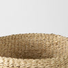 Sivannah Light Brown and Medium Brown Striped Seagrass Round Basket