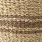 Sivannah Light Brown and Medium Brown Striped Seagrass Round Basket