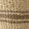 Sivannah Light Brown and Medium Brown Striped Seagrass Round Basket