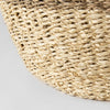 Sivannah Light Brown and Medium Brown Striped Seagrass Round Basket