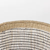 Triopas Brown Seagrass Round Basket W/ Handles